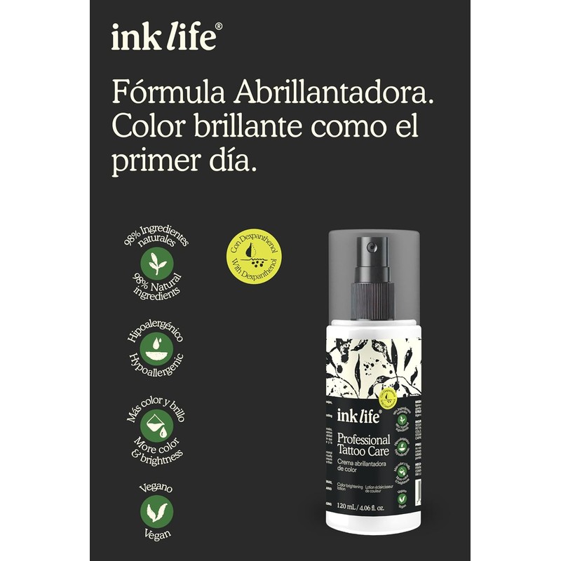 Loción Corporal Abrillantadora Hidratante para Piel Tatuada 250 ml