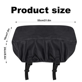 Winch Cover, 21.6x9.4x7.5in Black Winch Protective Cover Waterproof Oxford Cloth Shield Weatherproof UV-Resistant Protector for 8500 to 17500 lbs Electric Winches, Indoor/Outdoor Use
