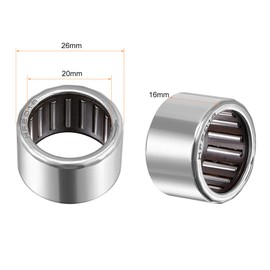 sourcing map HF2016 Single Use Needle Bearing 20mm Bore 26mm Outside Diameter 16mm Width