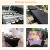 Kesfey 8ft Spandex Tablecloths Stretch Table Cover, Rectangular Table Fitted
