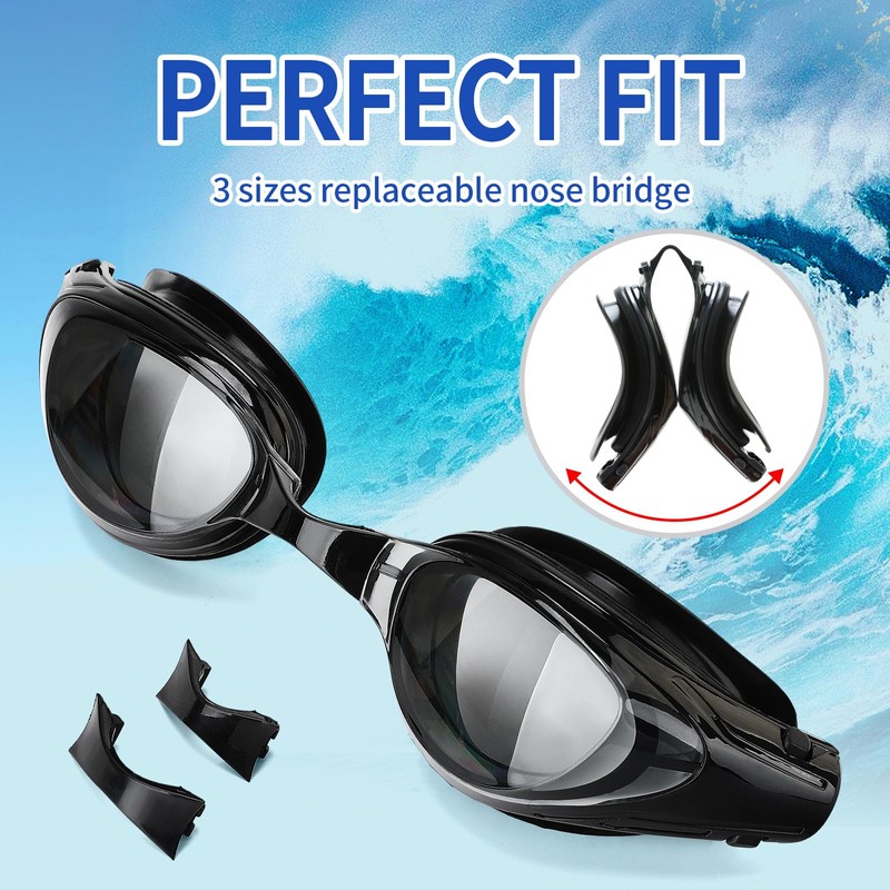 iGym Swim Goggles ShortSighted,Nearsighted Optical Swimming Goggles Anti-Fog UV Protection