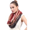 Lina & Lily Women's Loop Scarf with Flags, American Flag