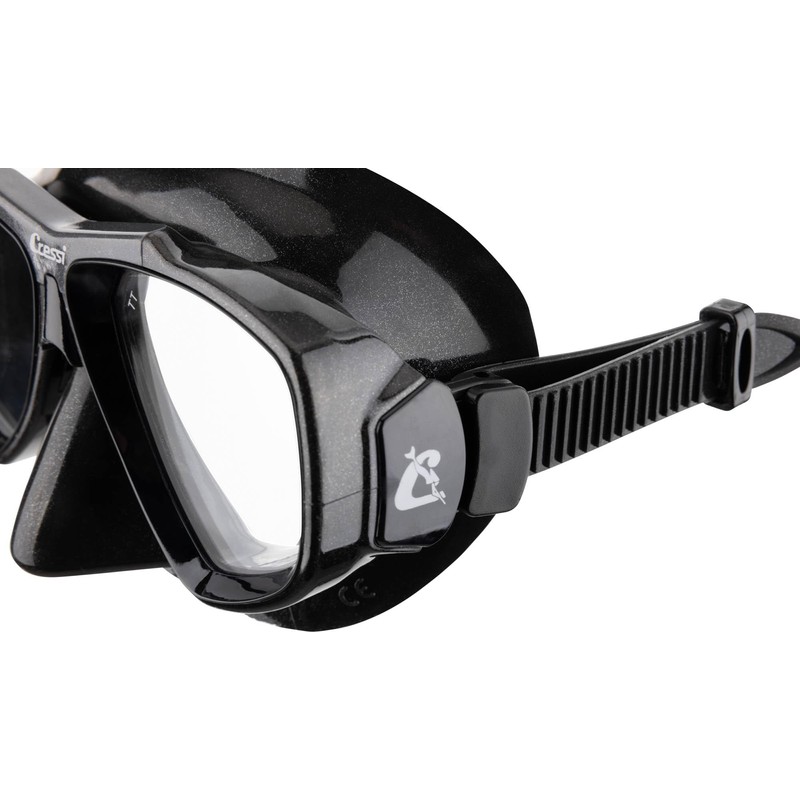CRESSI Focus Mask Black/Spectra Silver Mirrored Lens - Adjustable Unisex