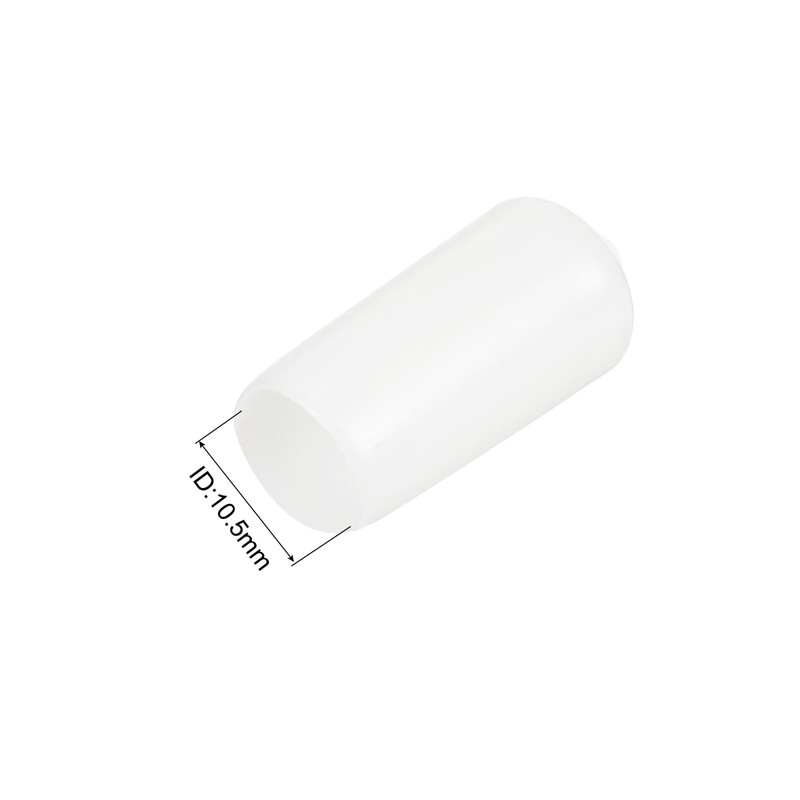 sourcing map 20pcs Rubber End Caps 10.5mm ID Vinyl Round