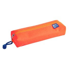 Oxford, Favorit Rundes Federmäppchen, mittelgroß, 1 Fach mit Reißverschluss, 7 x 21 x 21 x 4 cm, Neonorange