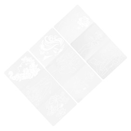 SHOWERORO Flower Painting Stencils 9 Sheets Wall Stencils for Large Patterns DIY Decorative Templates