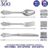 300 Pcs Silver Plastic Silverware Set- 100/Forks, Spoons Knives, Heavy