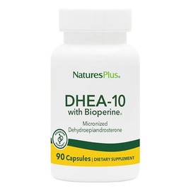 NaturesPlus DHEA-10 - Apoya la energía, la salud inmunológica y el envejecimiento saludable - 90 cápsulas - Vegano, sin gluten - 90 porciones