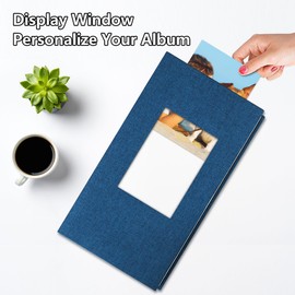 Yopih Photo Album 4x6 300 Pocktes Photo Albums with Linen Cover Picture Albums for Family, Wedding, Baby, Photo Book Holds Vertical Pictures Blue