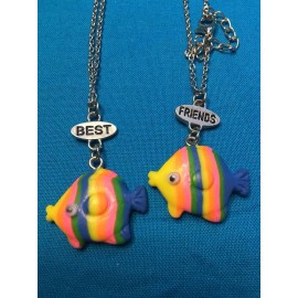 Claire's New Claire's Best Friends BFF Rainbow Fish  Pendant Necklaces With Googly Eyes