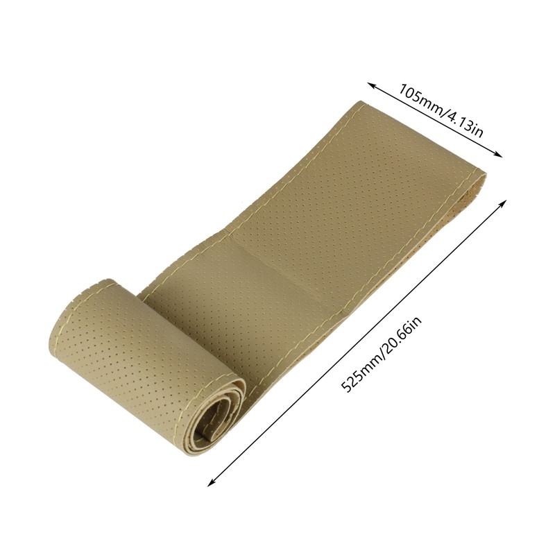 Andux Auto-Lenkradbezug aus Leder für universellen Durchmesser 38 cm DIY
