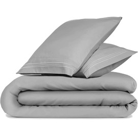 CGK Unlimited King Size Bedding Set Grey - Kingsize Duvet Cover Set 3 PCS With Pillowcases - Ultra Soft Anti Allergic Non Iron Luxury Microfiber