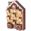 BRUBAKER Advent Calendar - Wooden Gingerbread House with 4 LED