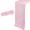 Cheesecloth Table Runner, Pink Table Runner for Weddings & Events,
