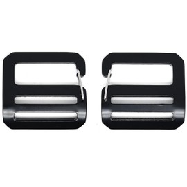 2PCS Adjustable Spring Door Push to Open G Shaped Buckle with 1.5in Inner Diameter Aluminum Alloy for Backpack Luggage Strap Webbing(1 Left + 1 Right)