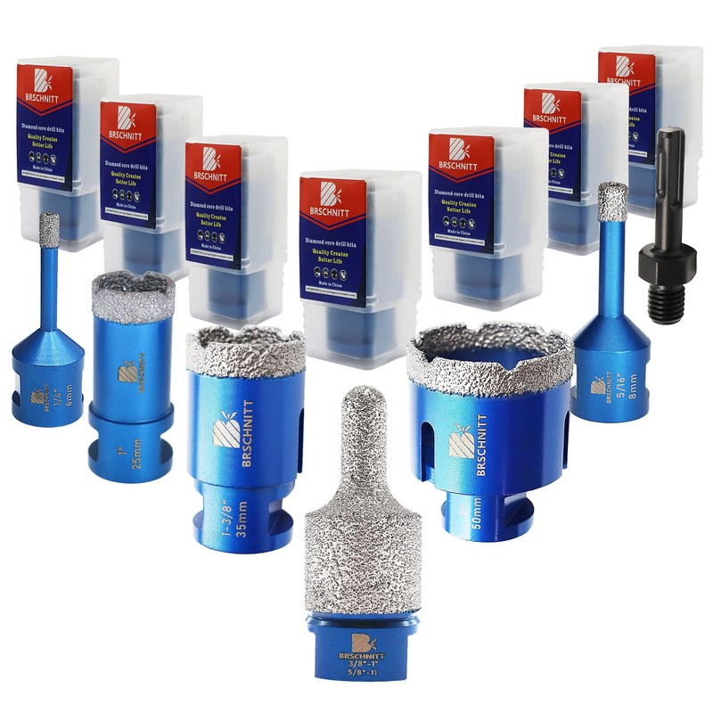 Diamond Core Drill Bit Set - 6/8/25/35/50mm Diamond Hole Saw