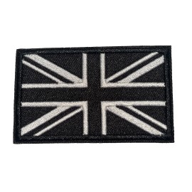 Unbranded UNITED KINGDOM - UNION JACK - BLACK/WHITE - Embroidered Iron On/Sew-On Patch