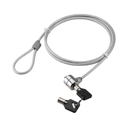 1pcs 1.2m Pin Cylinder Lock PC Wire Lock Silver Anti-Theft Laptop with Key