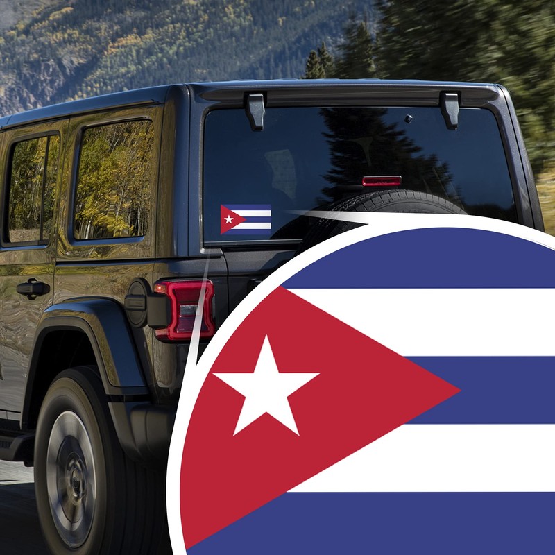 TUKIMA 2-Pack Cuba Flag Decal | 5x5 Inches | Premium