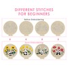 TINDTOP 4 Sets Embroidery Kit for Adult, Panda Embroidery Practice