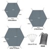 Farfly Tent Sheet, Ground Sheet, Hexagon, Waterproof, Lightweight, Thick, For
