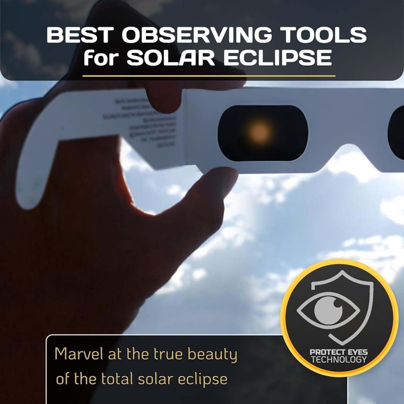 8 Pack Solar Eclipse Glasses ISO 12312-2:2015(E) & CE Certified