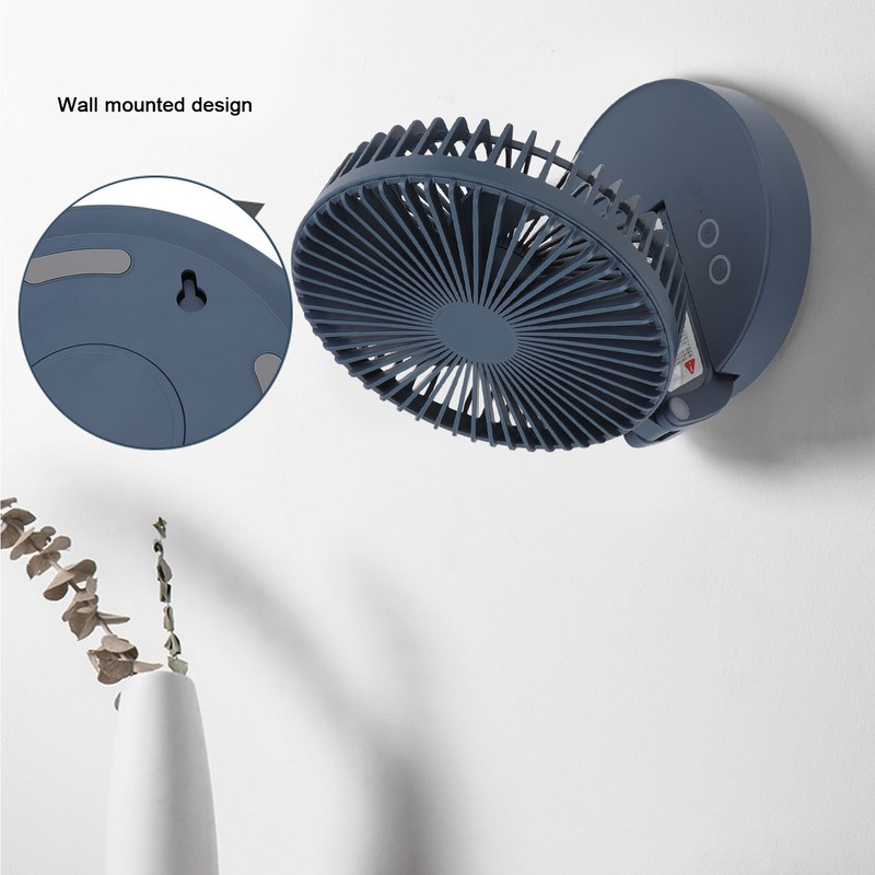 Desktop Folding Fan 3 Speeds USB Rechargeable Punch Free Electric