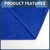 INFINAUTO Cleaning Cloths Towel,Car Drying Plush Cloth Absorbent Microfiber Blue,1pcs