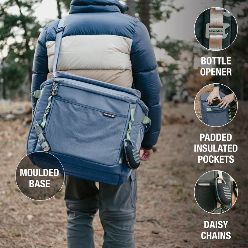 CleverMade Sequoia Collapsible Cooler Bag – 50 Can Insulated Soft