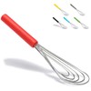Flat Whisk Silicone Handle Non Slip 10" - 5 Wires