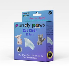 Purrdy Paws One Year Supply Soft Nail Caps for Cats Clear Medium - Extra Adhesives