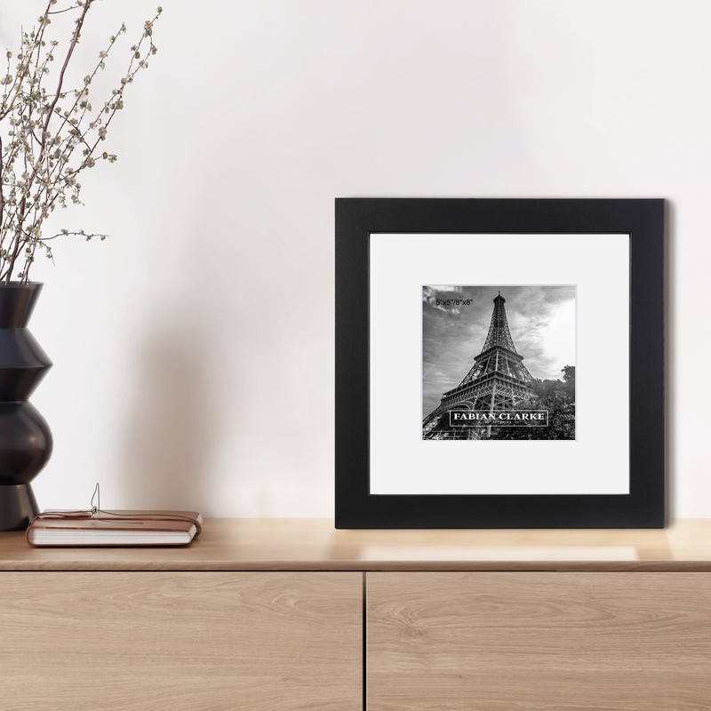 Fabian Clarke London® Modern Black Square 8x8 Picture Photo Frame