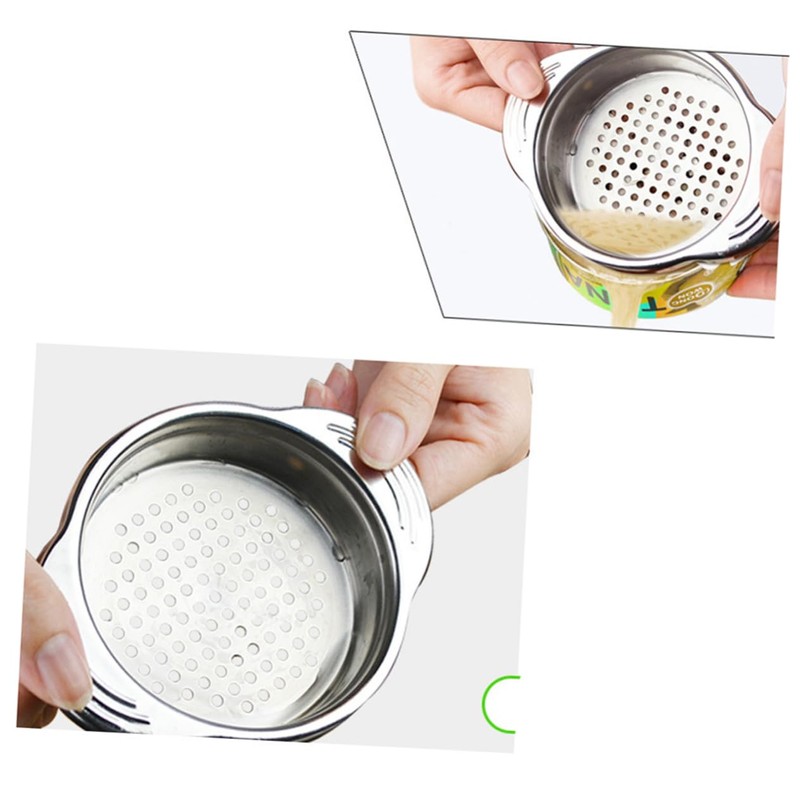 SHOWERORO Stainless Steel Strainer Sieve Can Colander Food Draining Tool