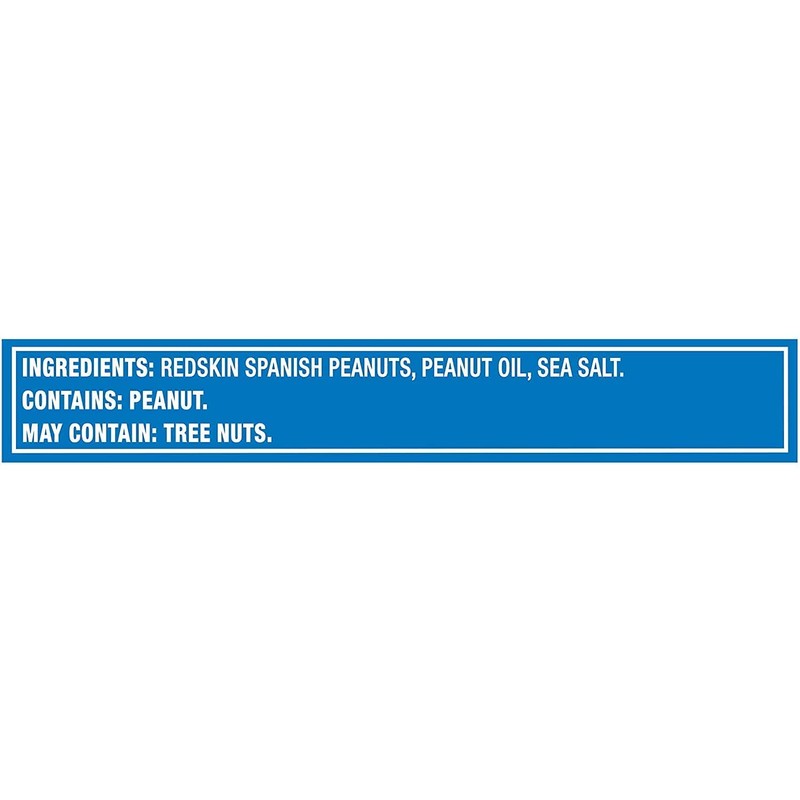 Planters Redskin Spanish Peanuts with Sea Salt 12.5oz Can (Pack