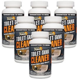 Instant Power Toilet Tank Cleaner – Bathroom Toilet Cleaning Powder, Removes Rust and Other Minerals, No Scrubbing, 16 Oz 6 Pack