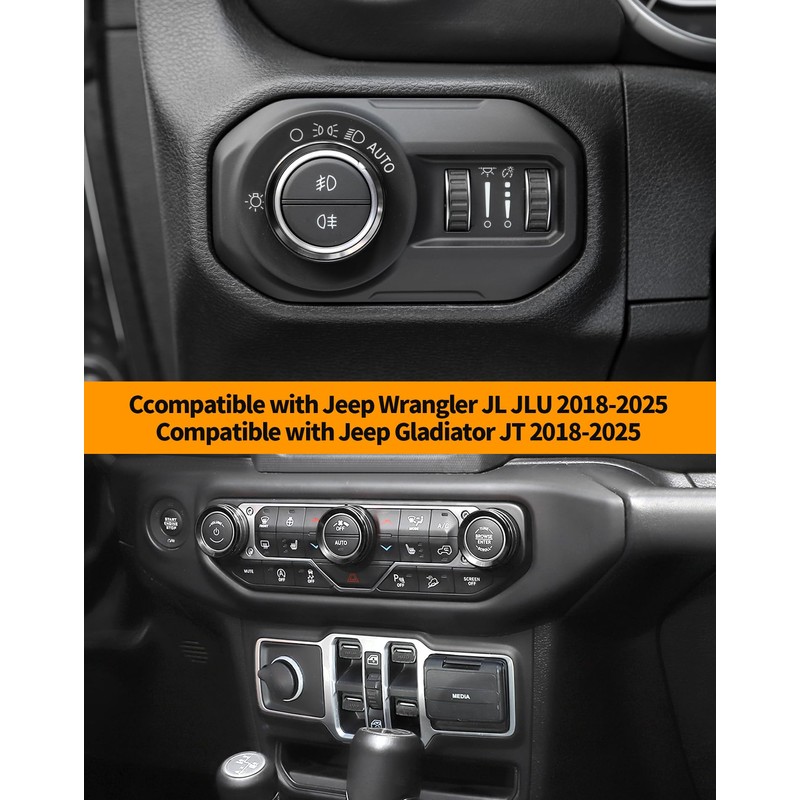 Hoolcar Window Switch Button Cover Volume Radio Air Conditioner Headlight
