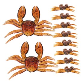 BESPORTBLE 30pcs Realistic Crab Fishing Lures Soft Bait for Freshwater Fishing Wear-Resistant and Vivid Simulation Baits for Bass Panfish and More