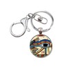 Key Ring Bag Jewellery Cabochon Eye God Horus Egypt Steel
