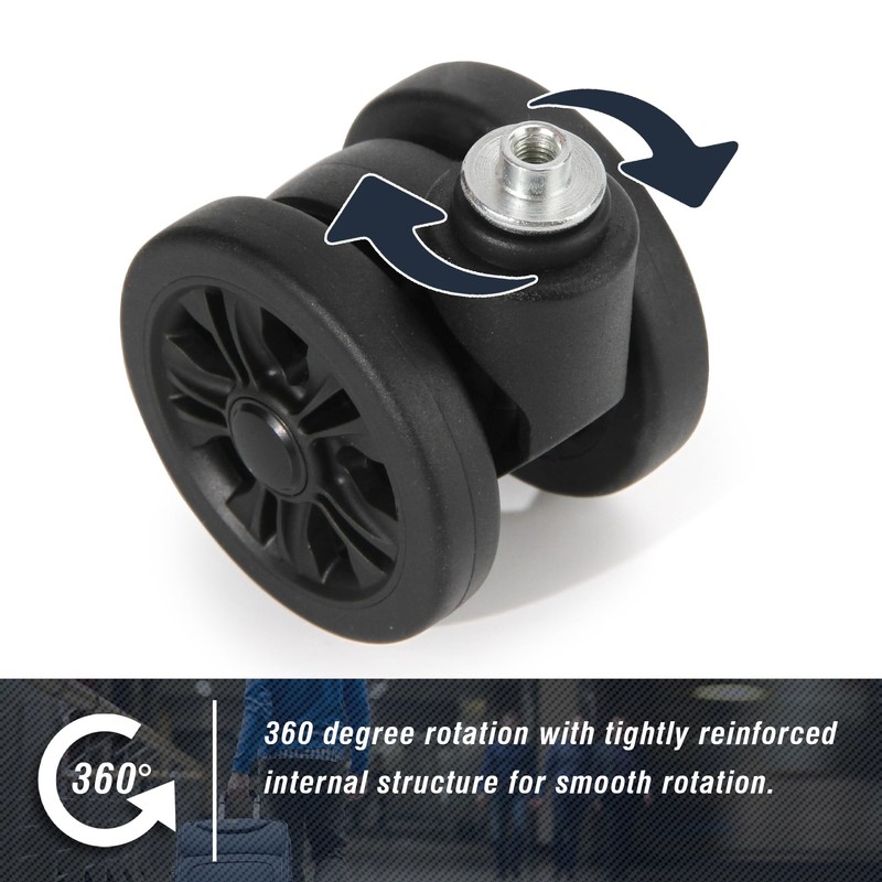 Zoofen Luggage Replacement Wheels 2 pcs Suitcase Replacement Wheels Wear-Resistant
