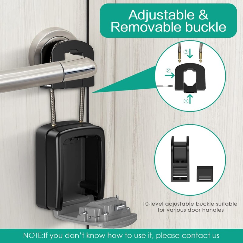 ORIA Key Lock Box, 4 Digit Combination Safe Lock Box