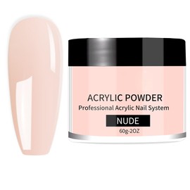 60g Nude Acrylic Powder for Nail Extensions - Large Capacity False Nail Powder for Sculpting & Carving - No UV Lamp Needed