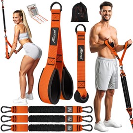 HPYGN Resistance Bands Training for Arms, Biceps, Triceps, Back, Abs, Shoulders, Exercise Bands with Handles, Door Anchor, Heavy Duty Home Gym Workout Equipment for Tricep Pushdowns, Face Pulls