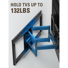 Mounting Dream TV Wall Mount TV Bracket for Most 42-90 Inch TV, Pre-Assembled Full Motion TV Mount with Articulating Arms, Max VESA 800x400mm 132 lbs. Loading, Fits 16", 18", 24" Studs, MD2298-XL