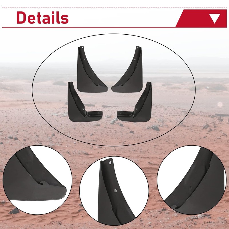 HECASA Heavy Duty Mud Flaps Guards Compatible with 2015-2023 Dodge