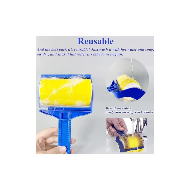 Stickit Roller, Stick It Roller Pet Hair, Reusable Sticky Roller,