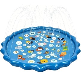 Fountain Mat, Fountain Pool, Play Mat, Pool Mat, For Kids, Pets, Thick, Diameter 66.9 inches (170 cm), Cute, Water Play, Animal Pattern, For Summer, Lawn Play, Home Use, Summer Protection