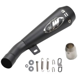 Unbranded For Kawasaki Ninja ZX6R ZX636 2009-2022 Slip-On 55MM Muffler Black Exhaust Pipe