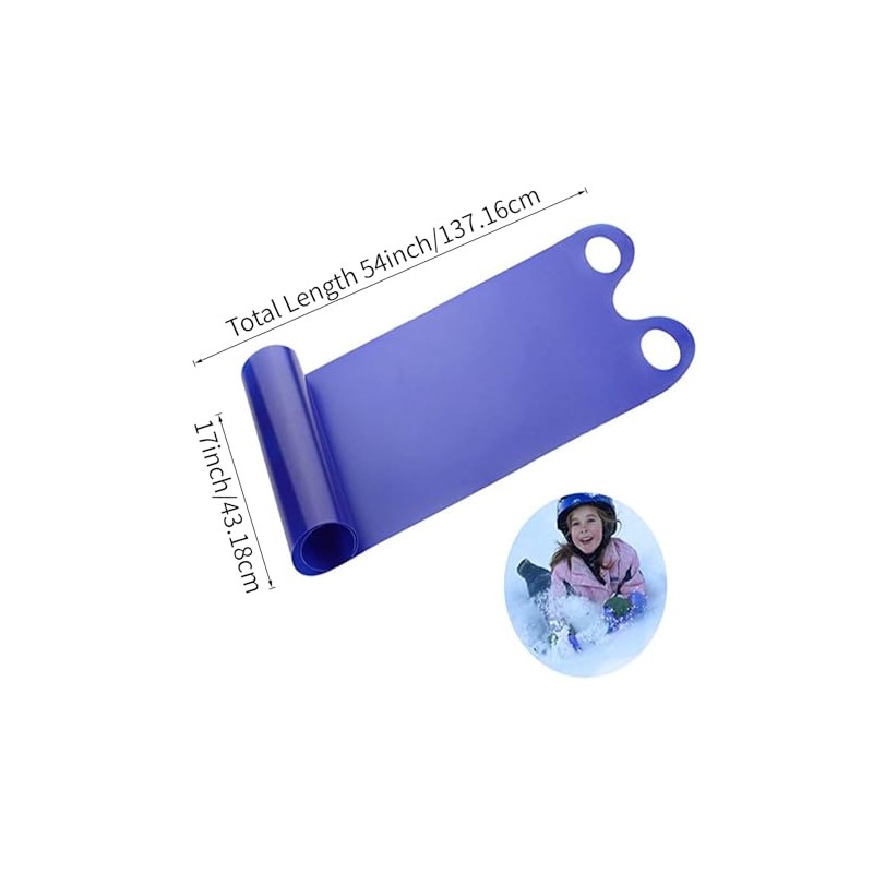 Flexible Snow & Sand Sled, Lightweight Plastic Sliding Board for