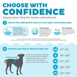 Outward Hound Granby Splash Dog Life Jacket, High-Buoyancy Dog Life Vest for Swimming, Boating, and Water Safety, Large, Orange