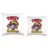 Turkey and Touchdowns Football Thanksgiving Game Day Throw Pillow